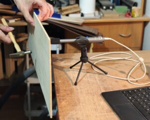 zeyu li analyzing data of a soundboard using microphone and software