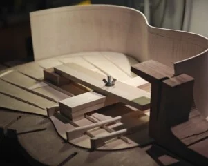 guitar body partial assembly