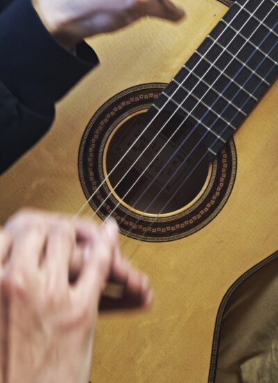 rosette on a classical guitar